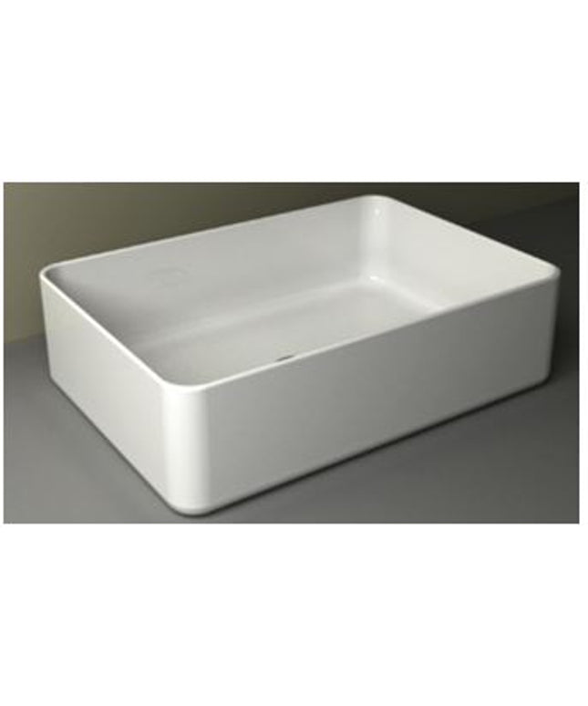 Wiesbaden Link waskom rechthoekig 35 x 50 cm glans wit - sfeerfoto | Schwertz & Co