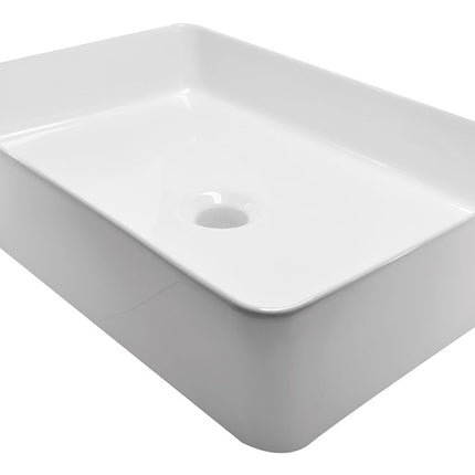 Wiesbaden Link waskom rechthoekig 35 x 50 cm keramiek glans wit | Schwertz & Co