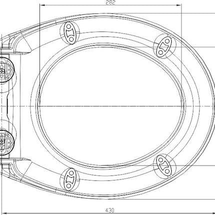 Xellanz - Hangtoilet - Trevi wandcloset rimless met Ultimo 3.0 toiletzitting softclose en quick rele - technische tekening