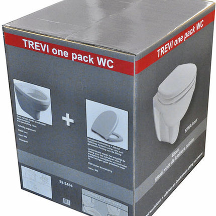 Xellanz Trevi verkort wandcloset 49 cm glans wit - sfeerfoto | Schwertz & Co