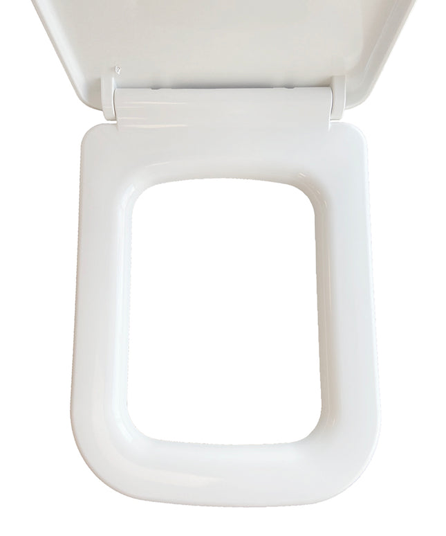 Wiesbaden Carré toiletzitting softclose glans wit - detailfoto | Schwertz & Co