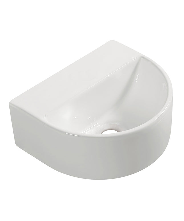 Wiesbaden Lara fontein zonder kraangat 30 x 25 x 12 cm glans wit | Schwertz & Co