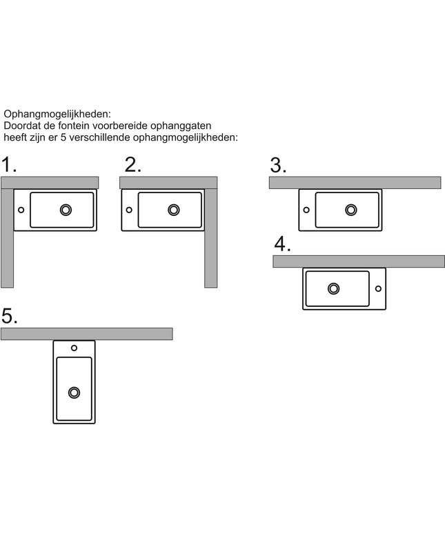 Xellanz Metis one-pack fontein wit - technische tekening 2 | Schwertz & Co