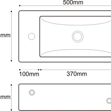 Xellanz Metis one-pack fontein wit - technische tekening 1 | Schwertz & Co