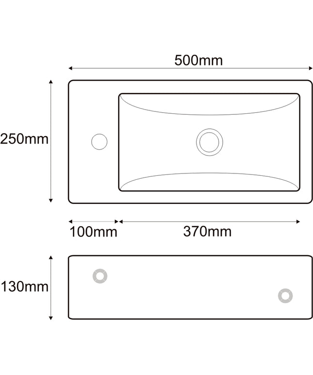 Xellanz Metis one-pack fontein wit - technische tekening 1 | Schwertz & Co