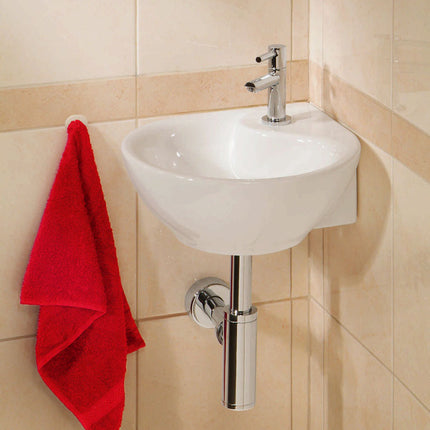 Wiesbaden Porta hoekfontein one-pack compleet wit | Schwertz & Co