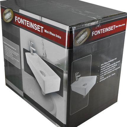 Wiesbaden Rhea S mini fonteinset links glans wit - detailfoto | Schwertz & Co