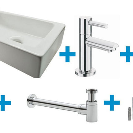 Wiesbaden Rhea S mini fonteinset links glans wit | Schwertz & Co