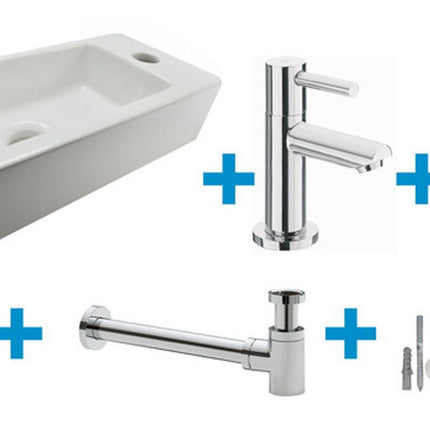 Wiesbaden Rhea S mini fonteinset rechts glans wit | Schwertz & Co