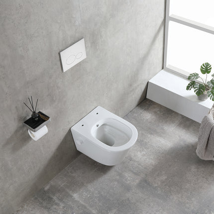 Wiesbaden Vesta wandcloset rimless bidetkraan glans wit - sfeerfoto | Schwertz & Co