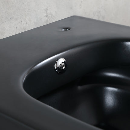 Wiesbaden Vesta wandcloset met bidetkraan mat zwart - detailfoto bidetkraan | Schwertz & Co
