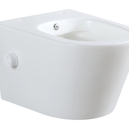 Wiesbaden Vesta wandcloset rimless met bidetkraan koud water mat wit | Schwertz & Co