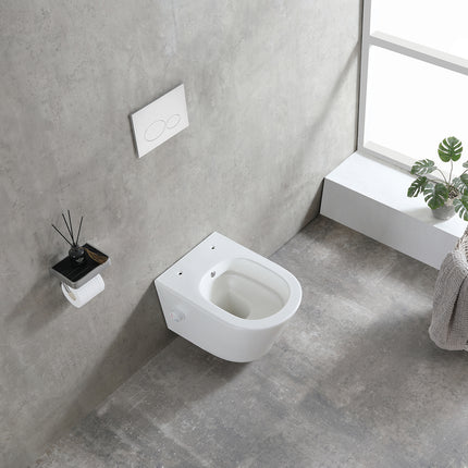 Wiesbaden Vesta wandcloset rimless mat wit - detailfoto bidetkraan | Schwertz & Co