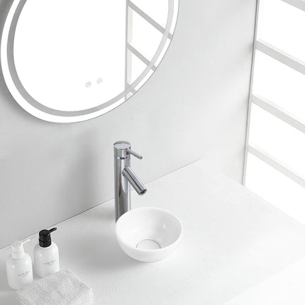 Wiesbaden Consilio waskom rond 20 x 9 cm keramiek glans wit - detailfoto | Schwertz & Co