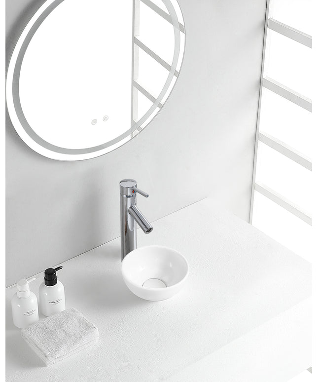 Wiesbaden Consilio waskom rond 20 x 9 cm keramiek glans wit - detailfoto | Schwertz & Co