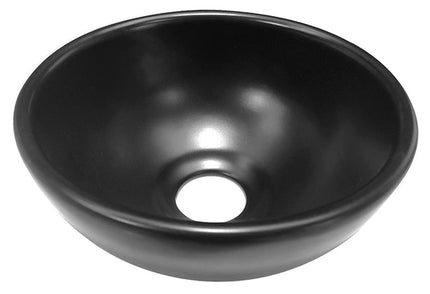 Wiesbaden Consilio waskom rond 20 cm keramiek mat zwart | Schwertz & Co