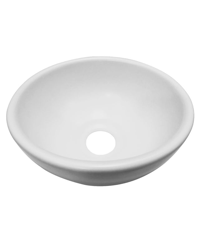 Wiesbaden Consilio waskom rond 20 cm keramiek mat wit | Schwertz & Co
