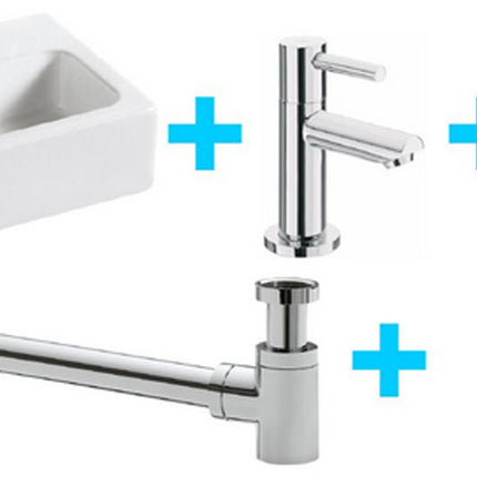 Wiesbaden Leto fonteinset met Amador toiletkraan chroom | Schwertz & Co