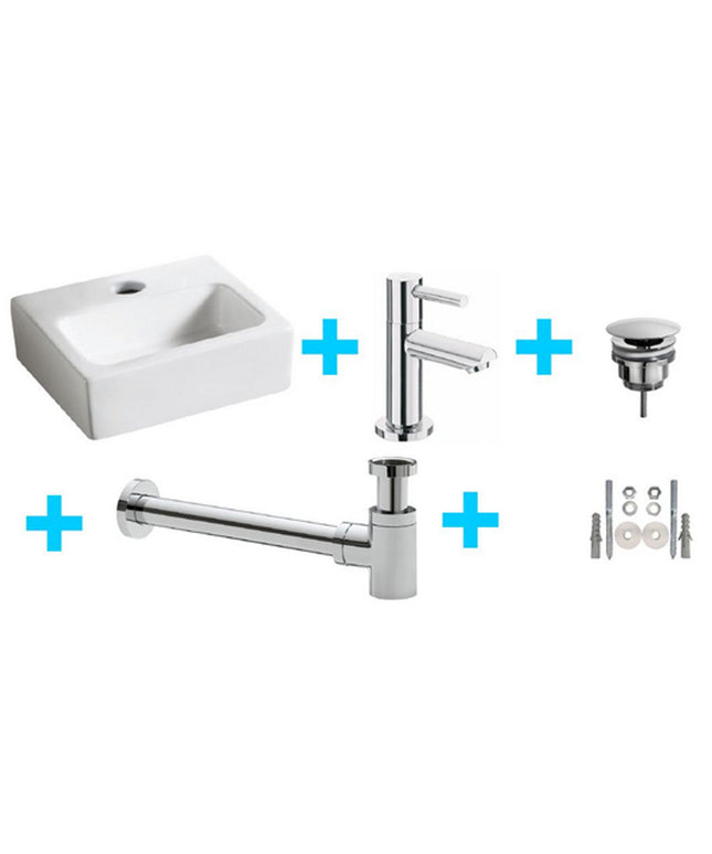 Wiesbaden Leto fonteinset met Amador toiletkraan chroom | Schwertz & Co