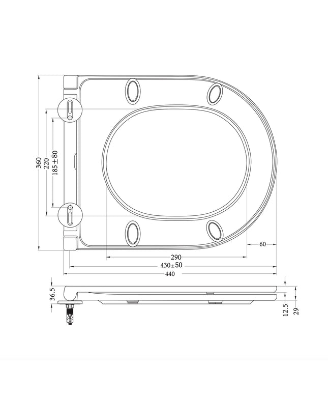 Wiesbaden Vesta wandcloset rimless mat zwart Flatline - detailfoto zitting | Schwertz & Co