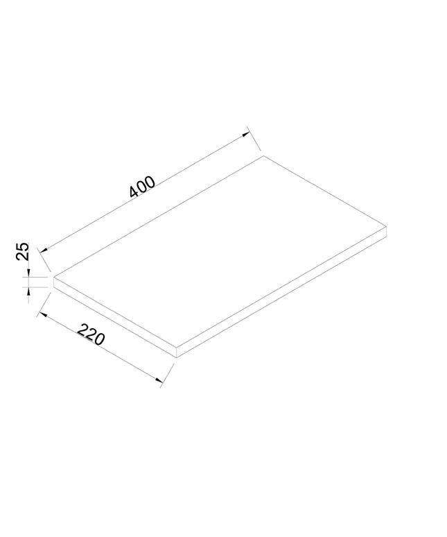 Wiesbaden Lotus topblad naturel eik - technische tekening | Schwertz & Co