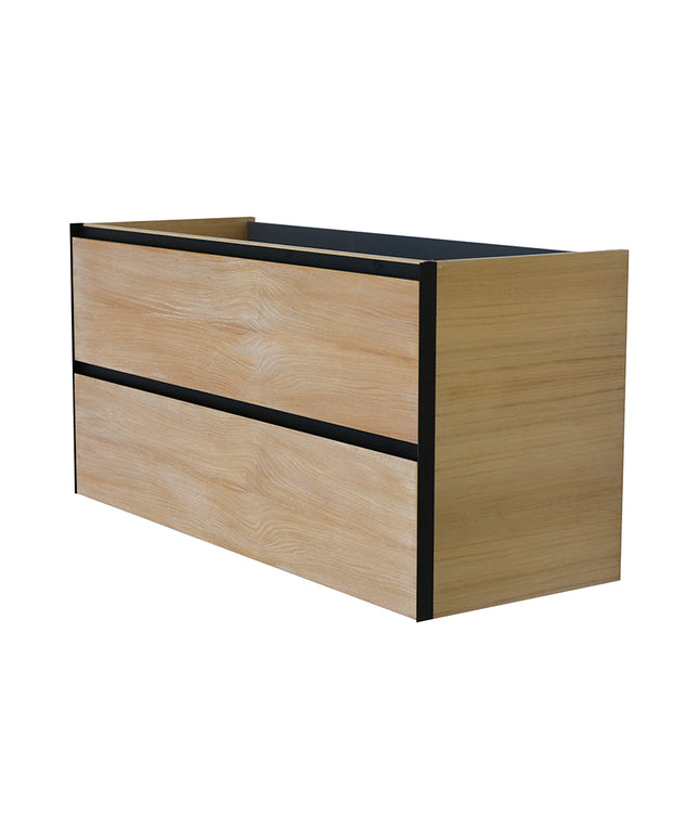 Wiesbaden Lotus onderkast 120 x 45,2 cm naturel eik mat zwart | Schwertz & Co