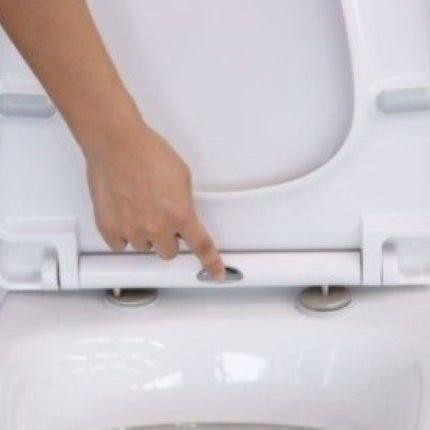 Wiesbaden Shade slim toiletzitting softclose glans wit - detailfoto | Schwertz & Co
