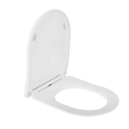 Wiesbaden Shade slim toiletzitting softclose glans wit - detailfoto scharnieren | Schwertz & Co