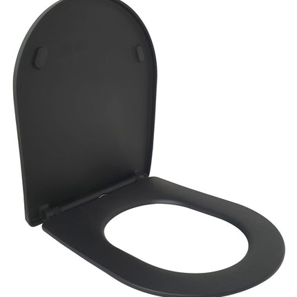 Wiesbaden Shade slim toiletzitting softclose mat zwart - detailfoto | Schwertz & Co