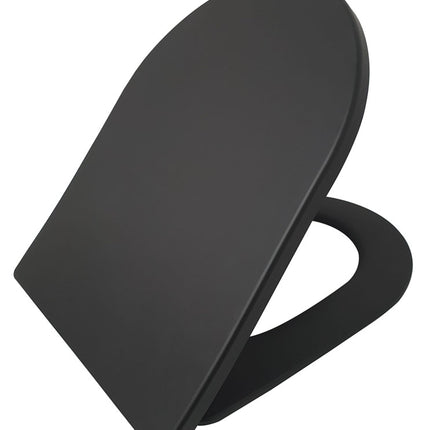 Wiesbaden Shade slim toiletzitting softclose mat zwart | Schwertz & Co