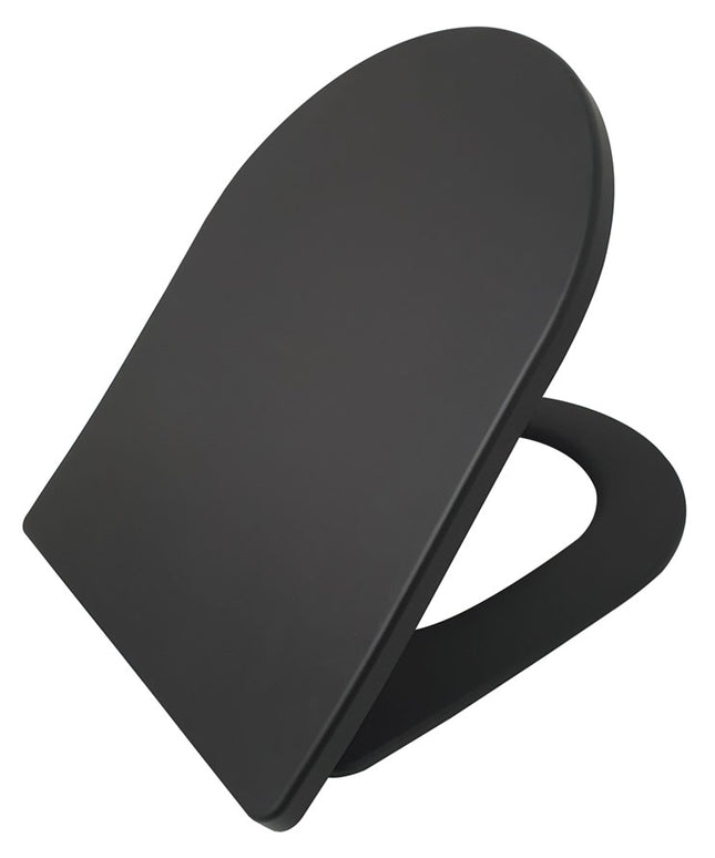 Wiesbaden Shade slim toiletzitting softclose mat zwart | Schwertz & Co