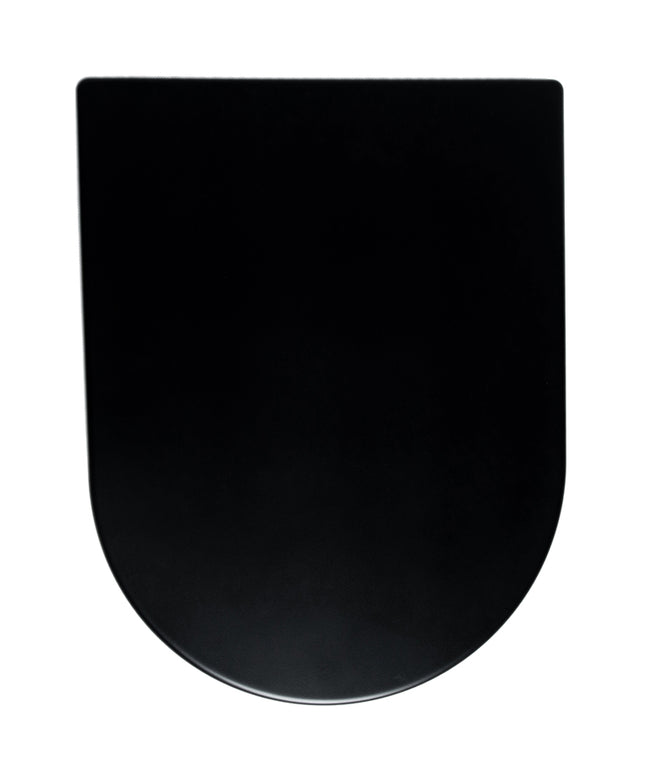 Wiesbaden Vesta toiletzitting softclose 52 cm mat zwart - sfeerfoto | Schwertz & Co