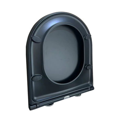 Wiesbaden Flatline toiletzitting softclose mat zwart - detailfoto | Schwertz & Co