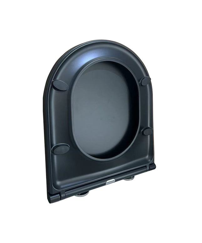 Wiesbaden Flatline toiletzitting softclose mat zwart - detailfoto | Schwertz & Co