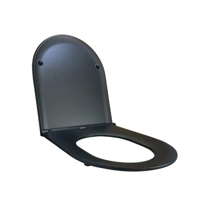 Wiesbaden Flatline toiletzitting softclose mat zwart - sfeerfoto | Schwertz & Co
