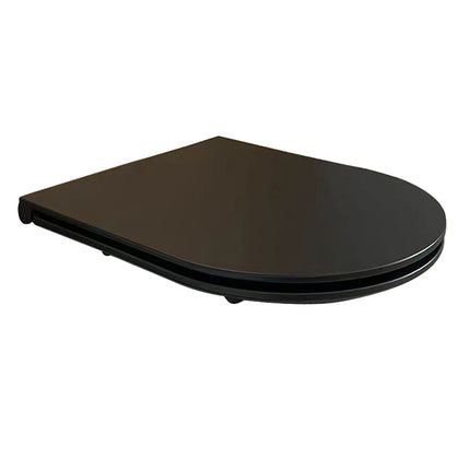 Wiesbaden Flatline toiletzitting softclose mat zwart | Schwertz & Co