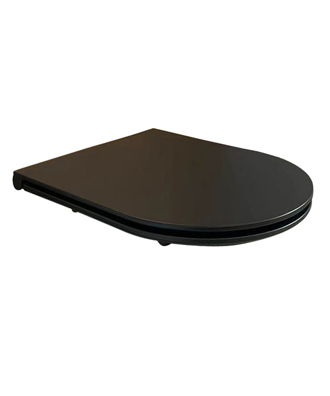Wiesbaden Flatline toiletzitting softclose mat zwart | Schwertz & Co