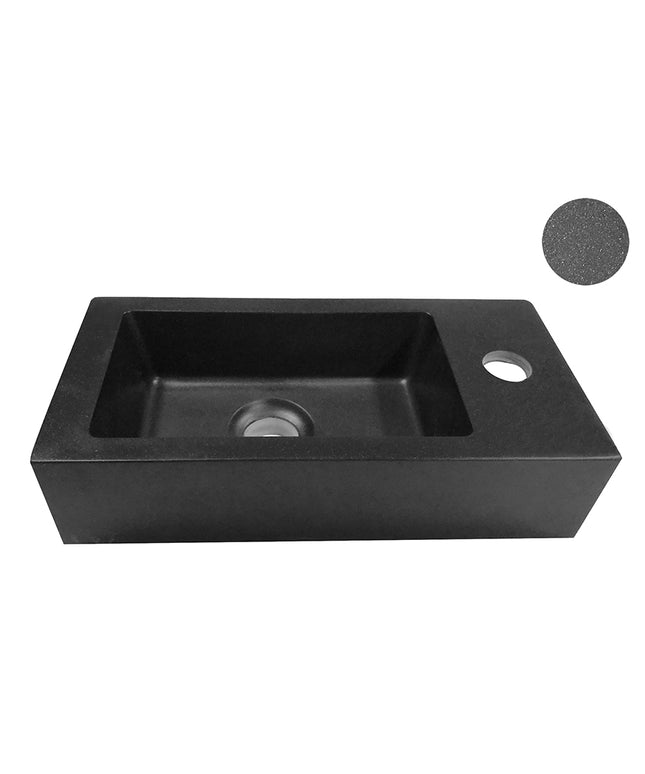 Wiesbaden Rhea S mini fontein rechts 36,5 cm quartz | Schwertz & Co