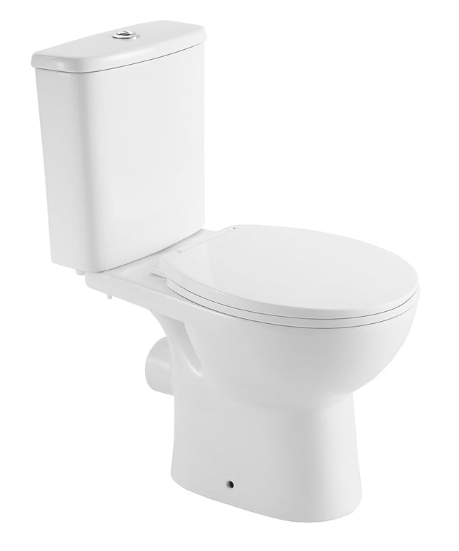 Xellanz duoblok toilet staand rimless PK met toiletzitting glans wit | Schwertz & Co