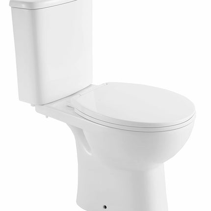 Xellanz duoblok toilet staand rimless AO met toiletzitting glans wit | Schwertz & Co