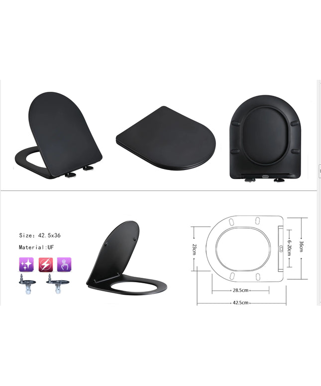 Xellanz Nibiru rimless wandcloset mat zwart - technische tekening 2 | Schwertz & Co