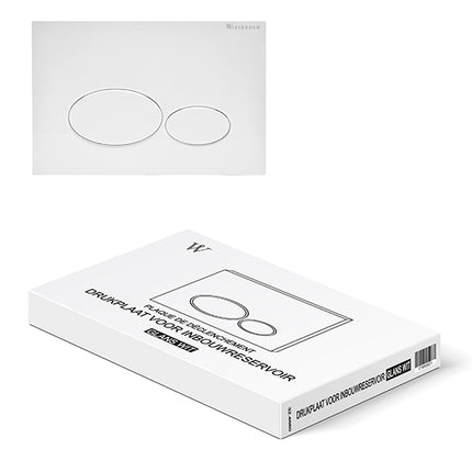 Wiesbaden X32 drukplaat inbouwreservoir glans wit - detailfoto | Schwertz & Co