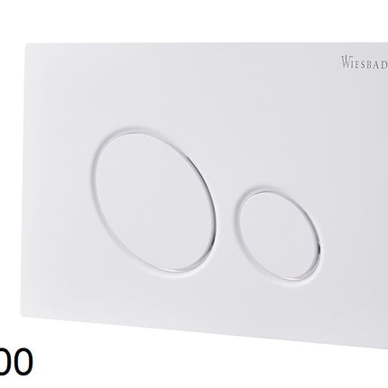 Wiesbaden X10 drukplaat inbouwreservoir glans wit | Schwertz & Co