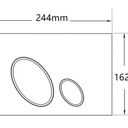 Wiesbaden X10 drukplaat inbouwreservoir glans wit - technische tekening | Schwertz & Co