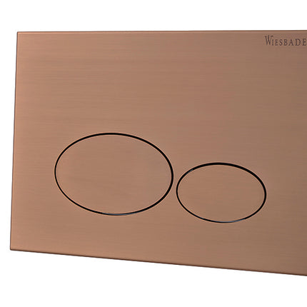 Wiesbaden X32 Metal drukplaat voor inbouwreservoir geborsteld brons koper PVD | Schwertz & Co