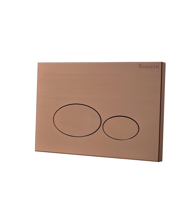 Wiesbaden X32 Metal drukplaat voor inbouwreservoir geborsteld brons koper PVD | Schwertz & Co