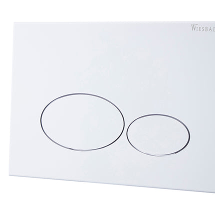 Wiesbaden X32 Metal drukplaat voor inbouwreservoir mat wit | Schwertz & Co