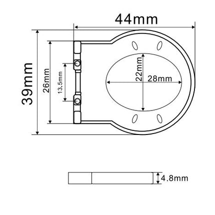 Xellanz Amor toiletzitting glans wit - technische tekening | Schwertz & Co