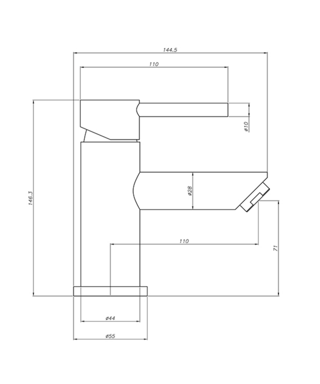 ALONI wastafelkraan – Chroom