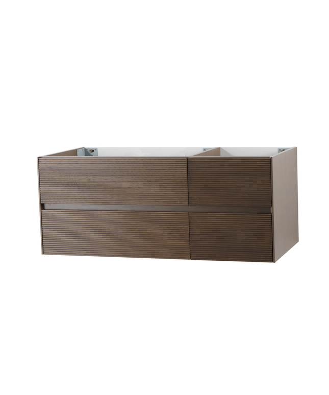 LAYDA wastafelonderkast – 119x49x52 cm – Donker walnoten – Greeploos & softclose